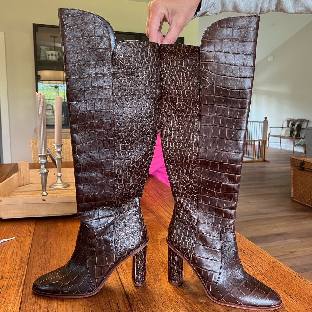 Vince Camuto x Fashion Jackson Tall Shaft Leather Boots - Pearlanie